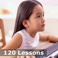 A young Asian student learning English online with Native Teacher ESL. P2-120