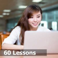 A female Asian student learning to speak English online with Native Teacher ESL. P3-60 Lessons